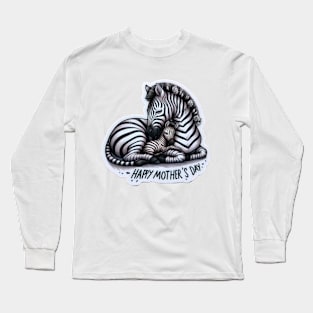 zebra  mom Animal Mothers Day Animals Long Sleeve T-Shirt